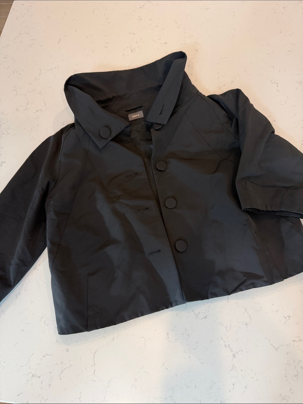 Mexx Black Cropped Boxy Women's peacoat
